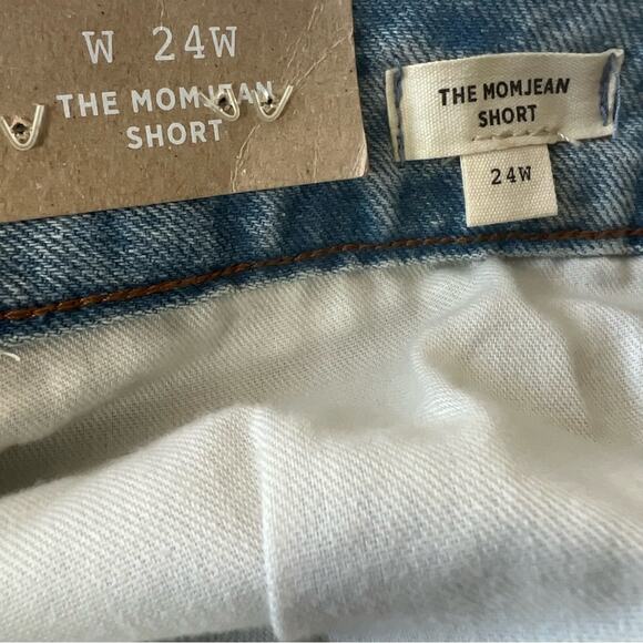 Madewell The Mom Jean Cutoff Distressed Denim Shorts Size 24 - Picture 5 of 5